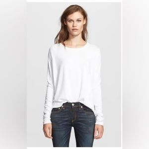 Rag & Bone 'Camden' Long Sleeve Top in Bright White